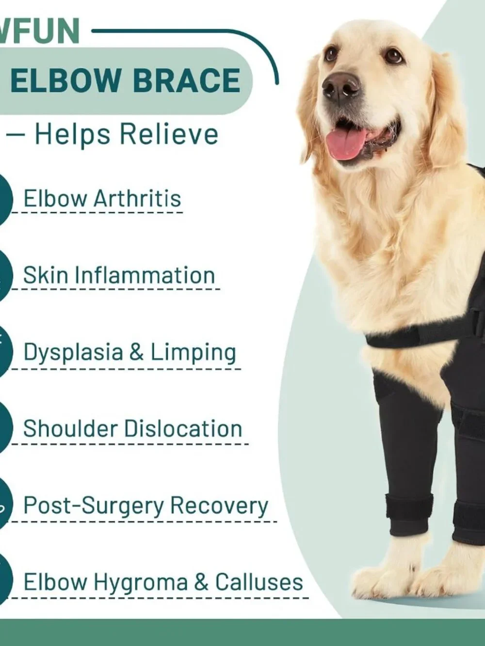 Dog Elbow Protector Brace, Dog Leg Sleeves Anti-Licking for Hygroma